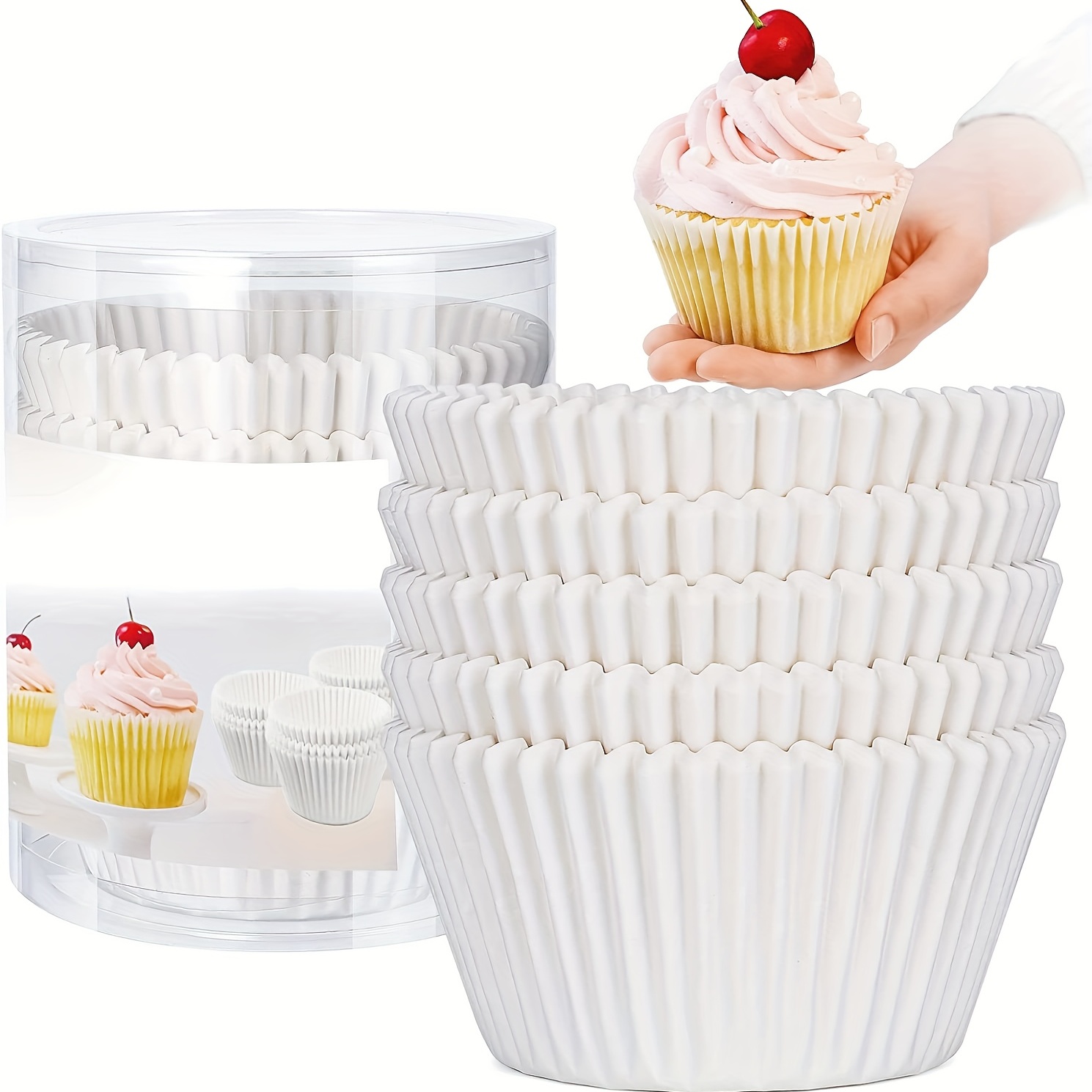 100pcs Random Muffin Cupcake Paper,Cupcake Liner Baking Muffin Box Cup  Case, Party Tray Cake Decorating Tools Birthday Party Decor