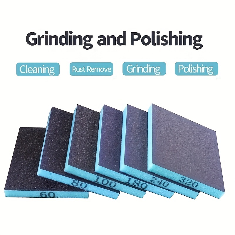 Fine Grit Aluminum Oxide Sanding Sponge for Metal Finishing and
