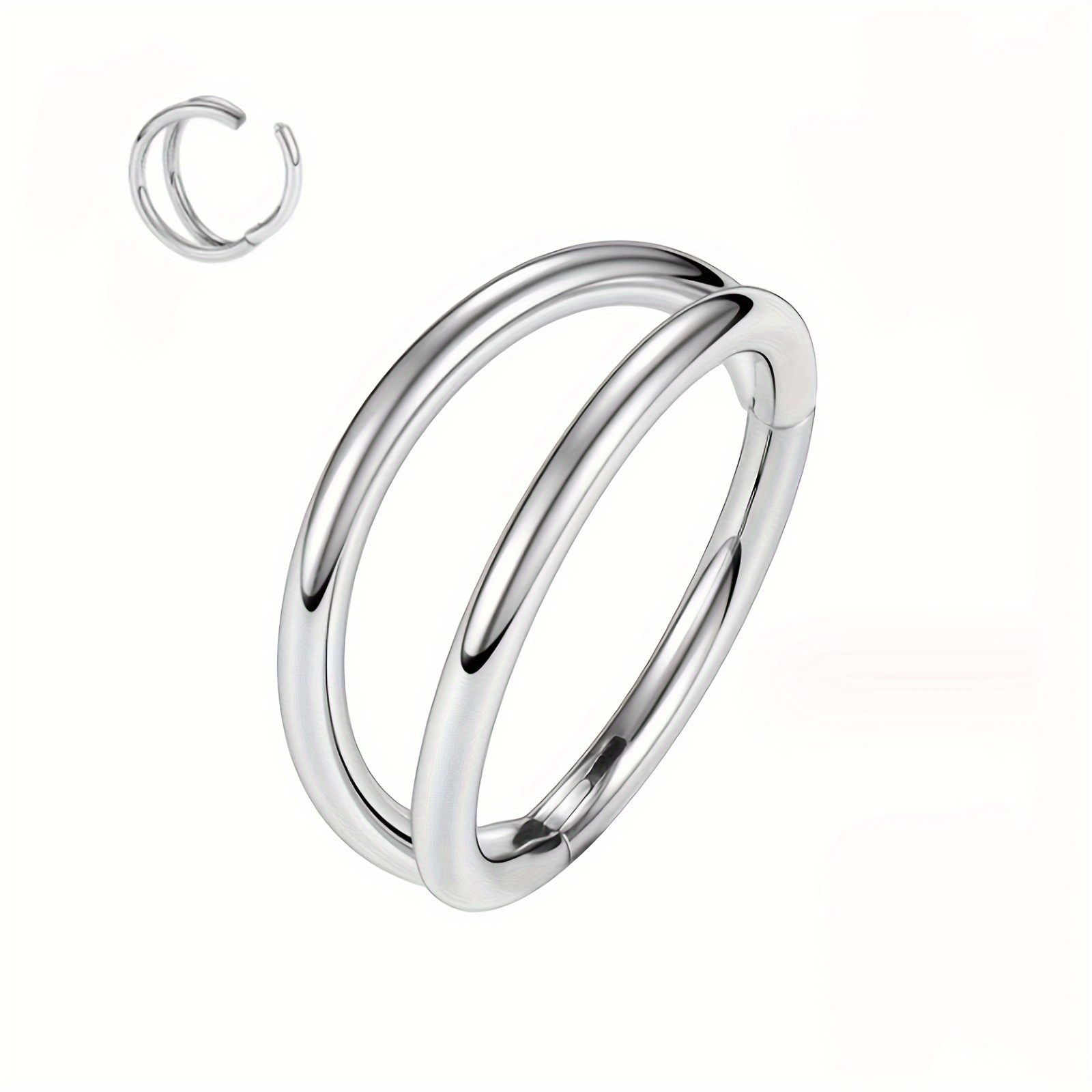 Anneau De Nez Serpent En Acier Inoxydable - Piercing Septum Sécurisé Avec Zircone - Style Unique & Raffiné
