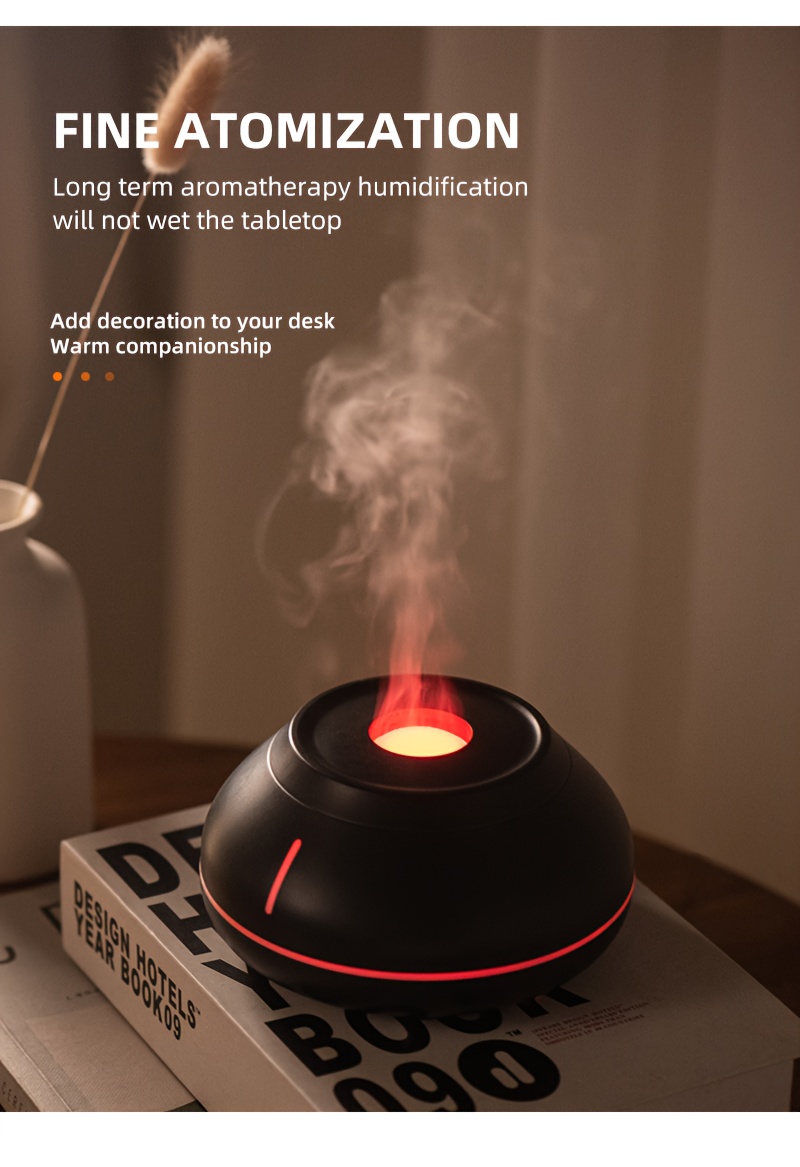 Bicolor Volcano Flame Aromatherapy Essential Oil Diffuser - Temu