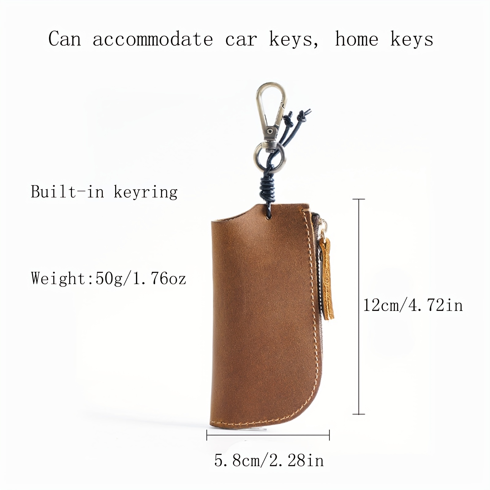 Men's Genuine Cowhide Leather Keychain Wallets