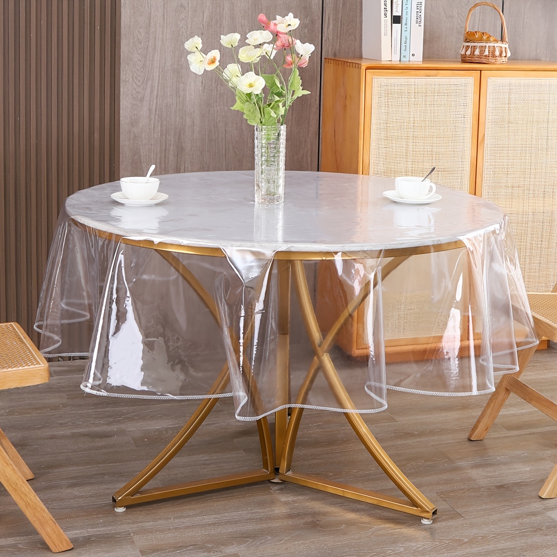 Nappe ronde transparente transparent Home Maison