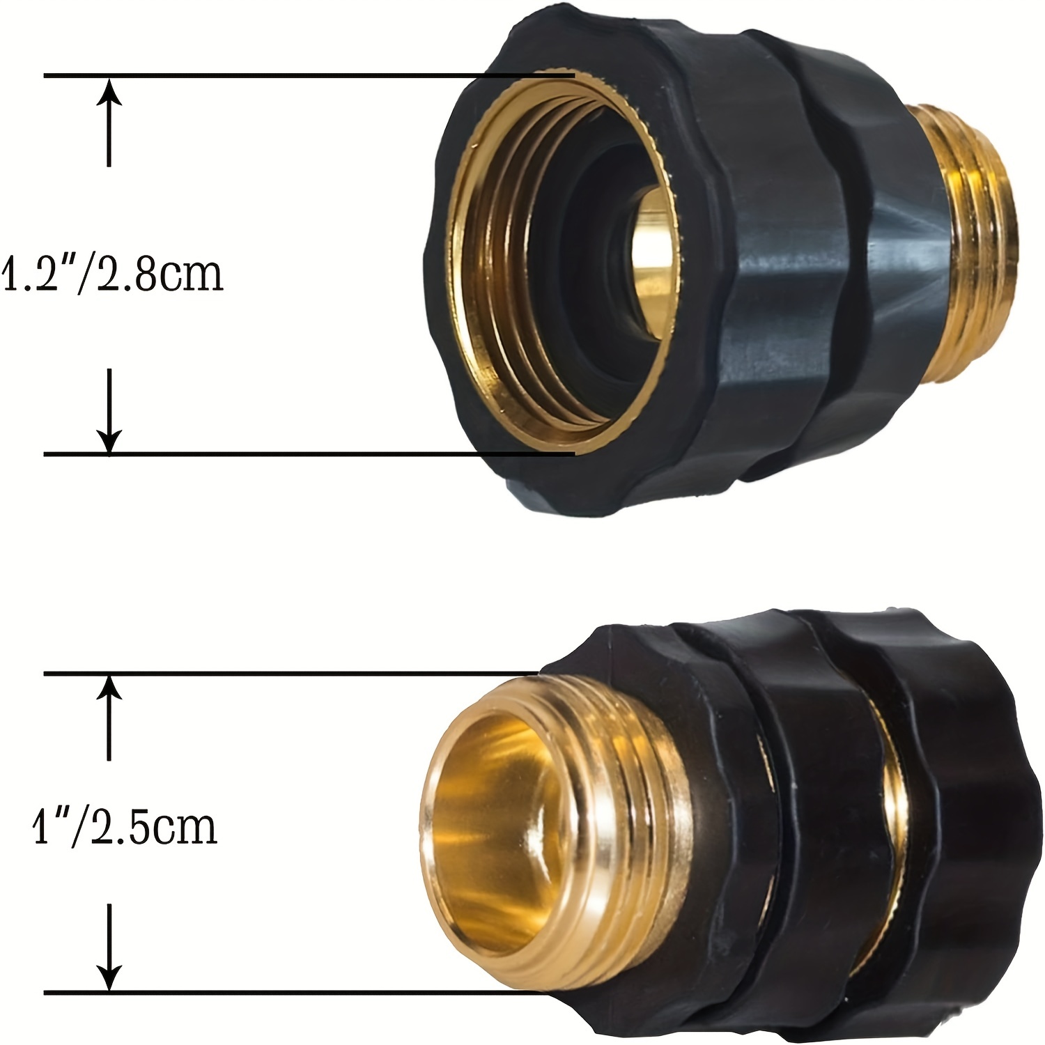 Hotop 16 piezas de manguera de jardín de conector rápido de manguera de  agua de plástico de 3/4 pulgadas, conectores macho y hembra, adaptadores de