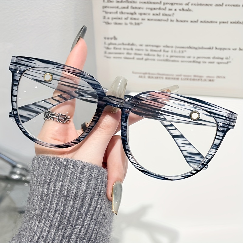 Óculos De Lente Transparente Olho De Gato Cor Arco íris Para