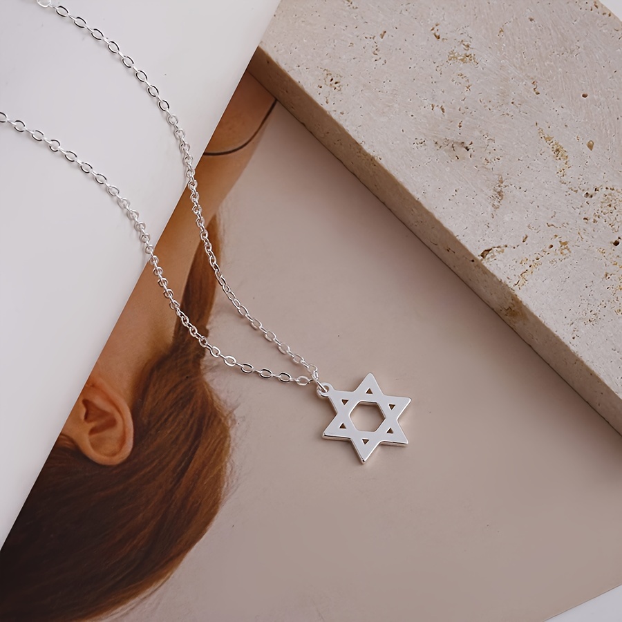 Star of David Charm Chain Necklace Pendant