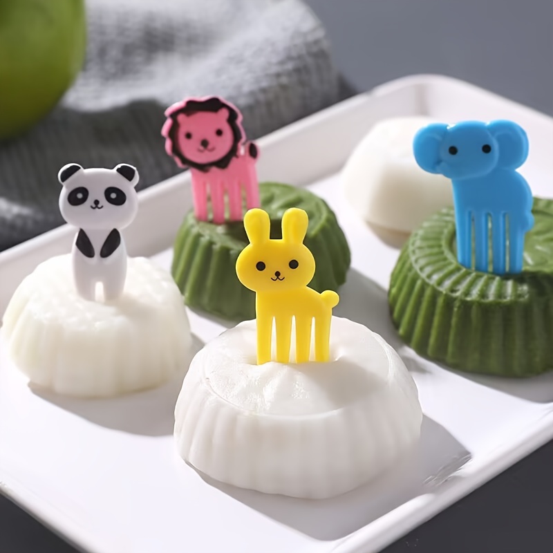 Mini Plastic Fruit Fork, Cute Food Fork For Cake Dessert Fruit