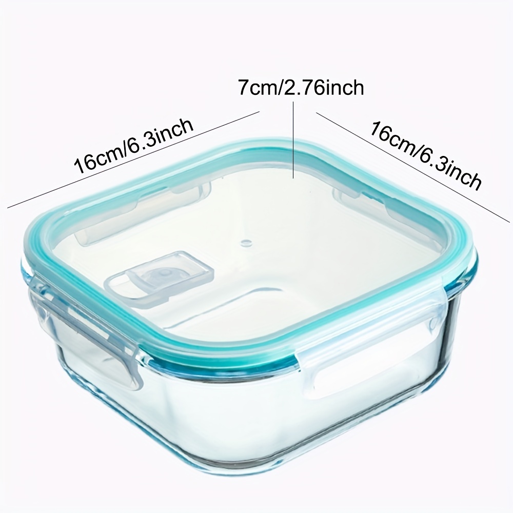 Glass Bento Box Microwave Oven Divided Fast Food Box Picnic - Temu