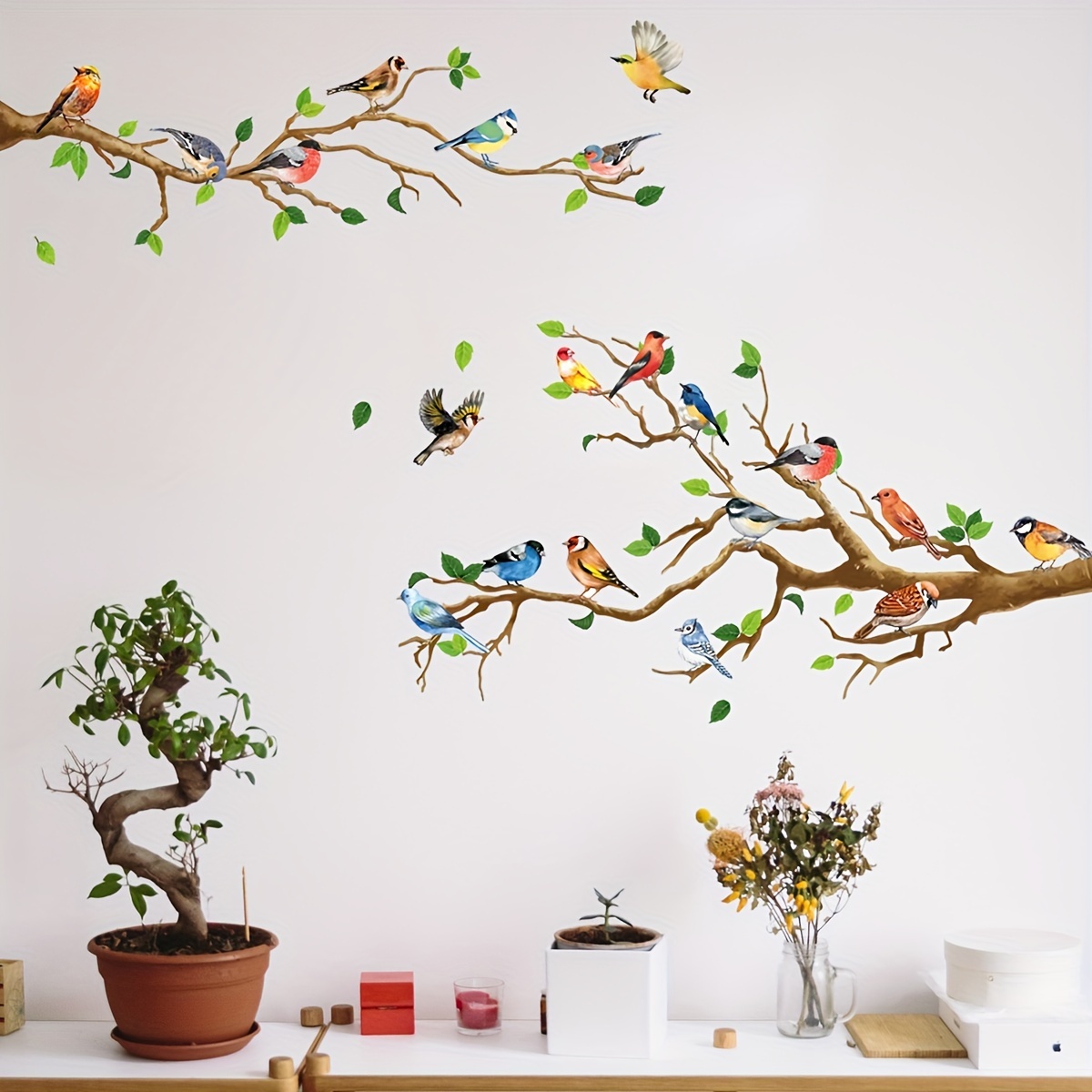 Dcoration Murale De Branches D'arbre Avec Oiseaux Stickers Muraux