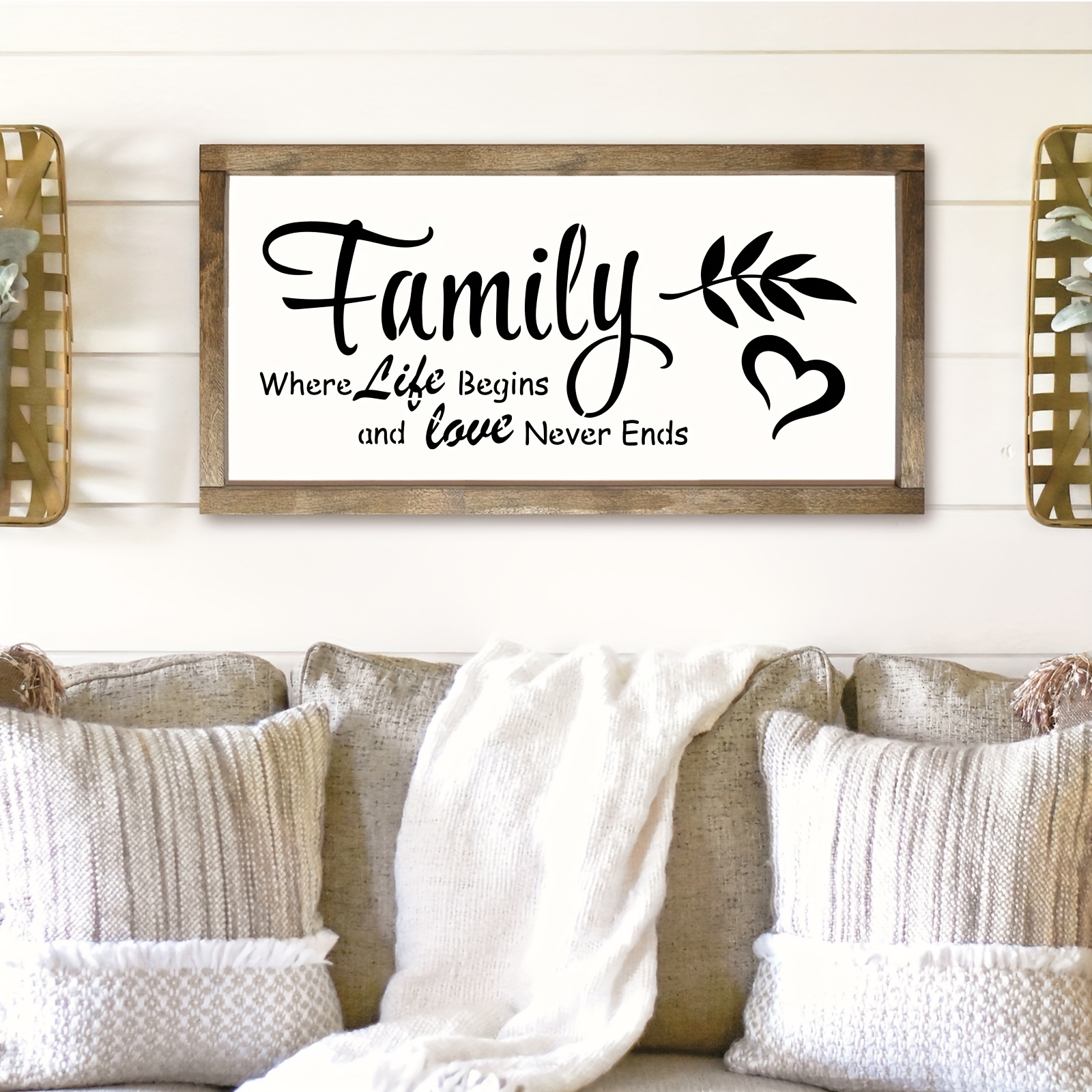 Family Banner Stencils Holiday Theme Stencil Set Reusable - Temu Australia