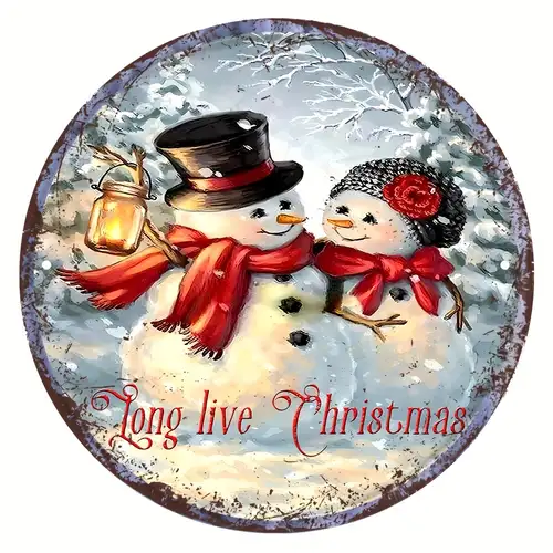 Merry Christmas Snowman Ceramic Hanging Sign Porcelain Wall - Temu