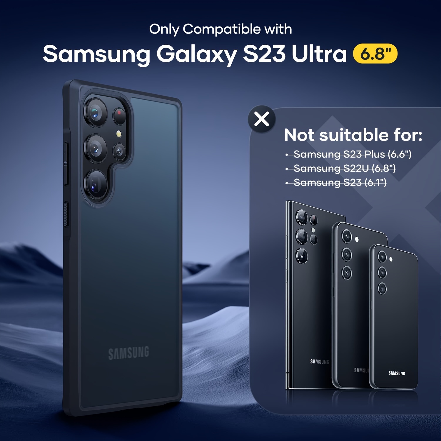 Funda Samsung Galaxy S23 - Square Liquid Premium - Negro