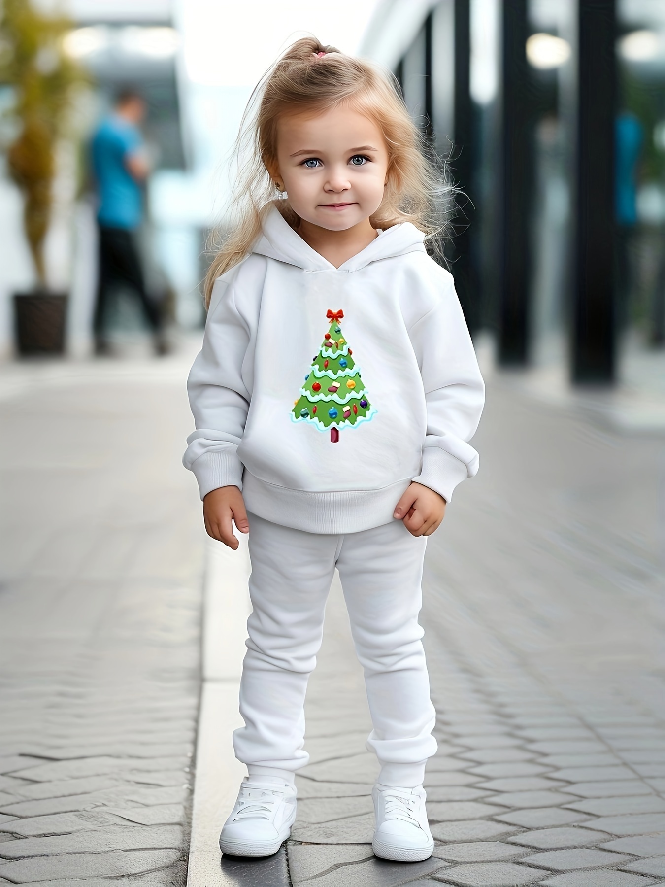 Filles Confortable Motif Noël À Capuche Pull Enfants - Temu France