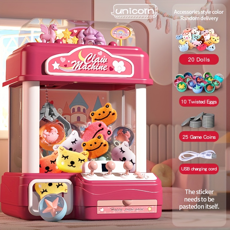Claw Machine Children's Toy Clip Doll Twist Egg Machine With - Temu