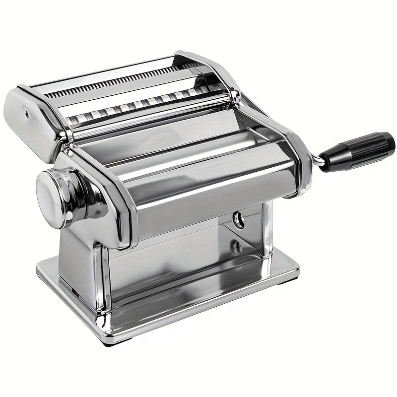 WICHEMI Máquina eléctrica para hacer pasta, máquina para hacer pasta,  rodillo de espagueti, máquina de prensado de fideos de acero inoxidable 135  W