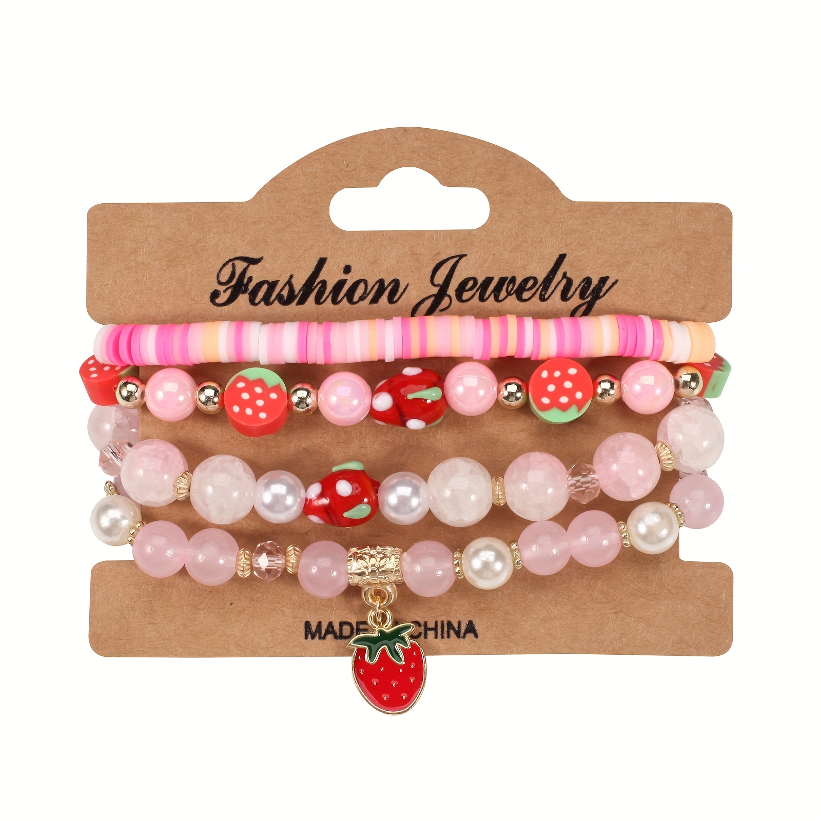 3 Pcs Kids Wrist Decor Girls Wrist Chain Fruit Pendants Bracelets
