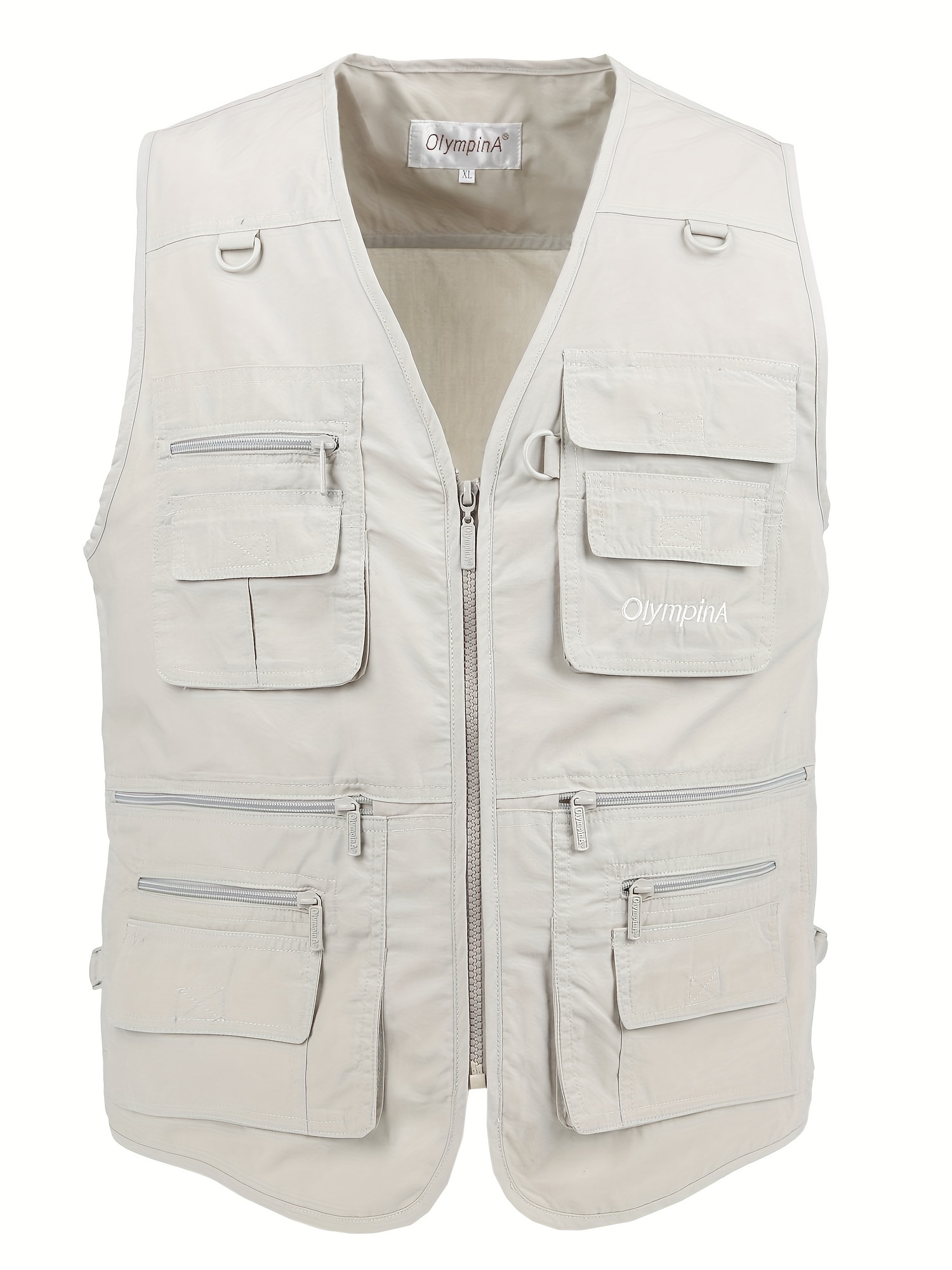 Men's Casual Multi Pocket Vest, Chic Lightweight Cargo Vest For Outdoor Fishing
