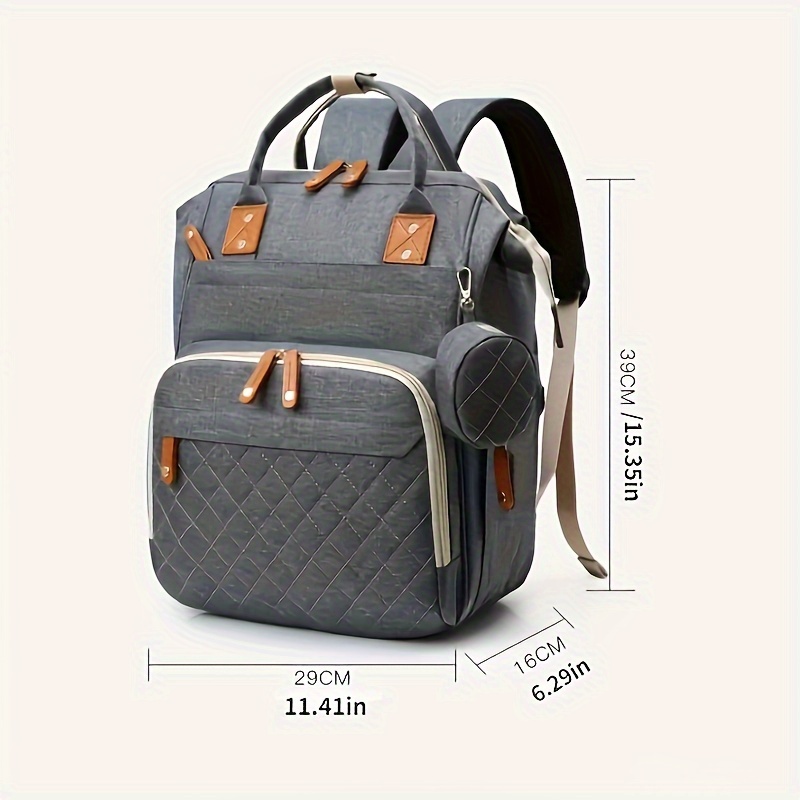 Large Capacity Mommy Bag, Multi-functional Portable Baby Storage Backpack  With Milk Bottle & Diaper Compartments - Temu