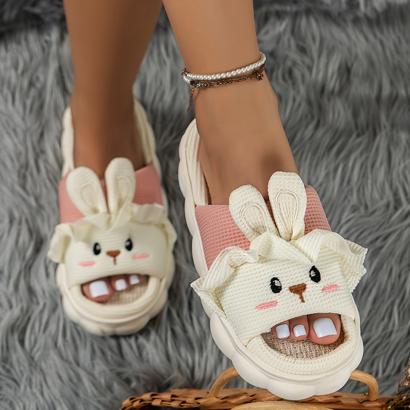 Happy hot sale bunny slippers