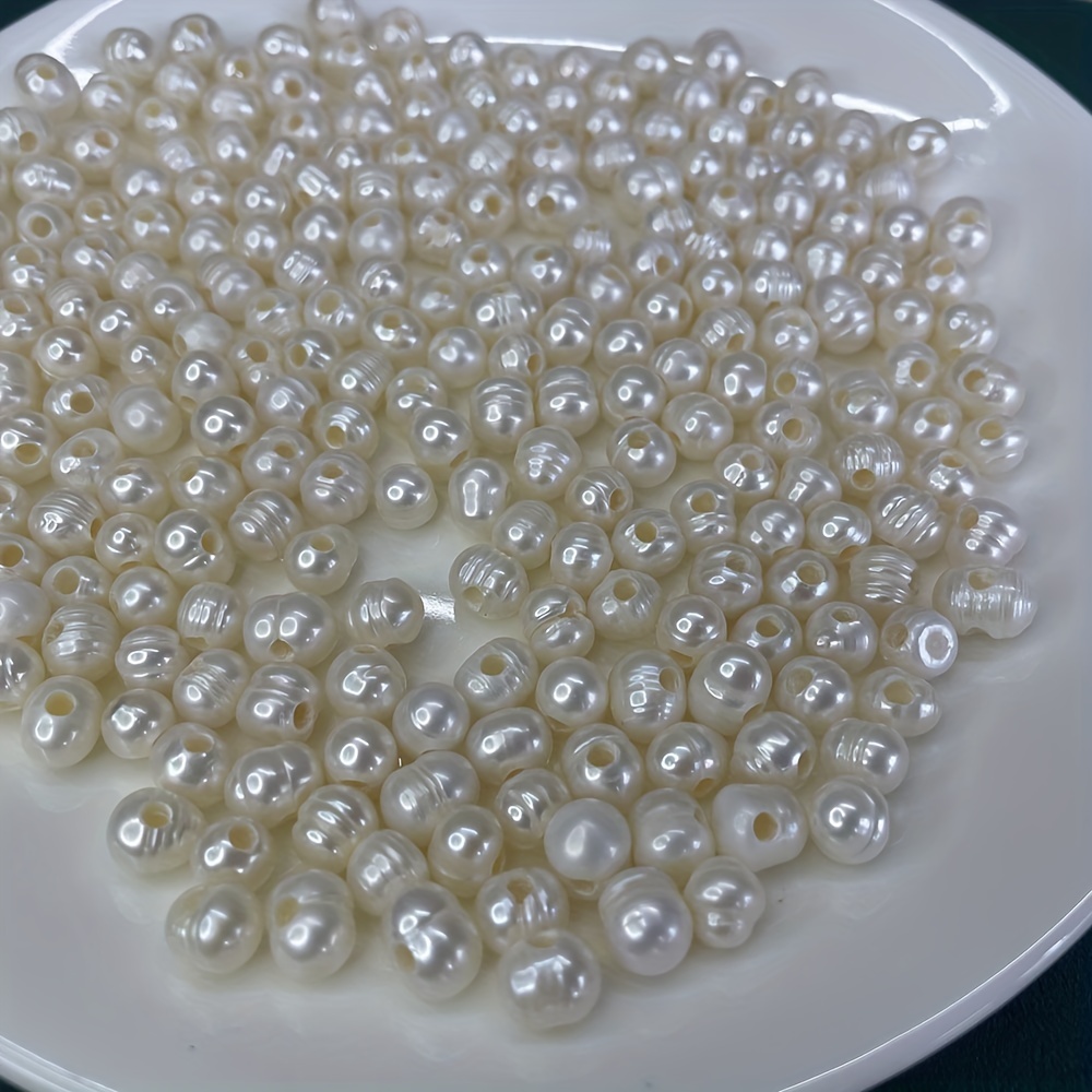 Natural Freshwater Pearl Loose Beads Large Hole Thread Beads - Temu