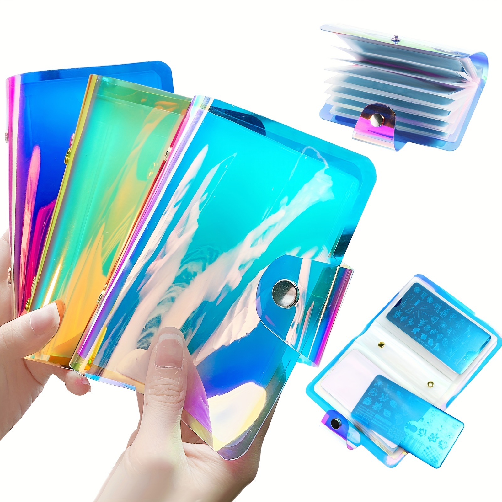 80 Slots Empty Nail Slider Storage Book Clear Sticker Holder Organizer  Album Display Design Nail Tool Photo Showing Shelf