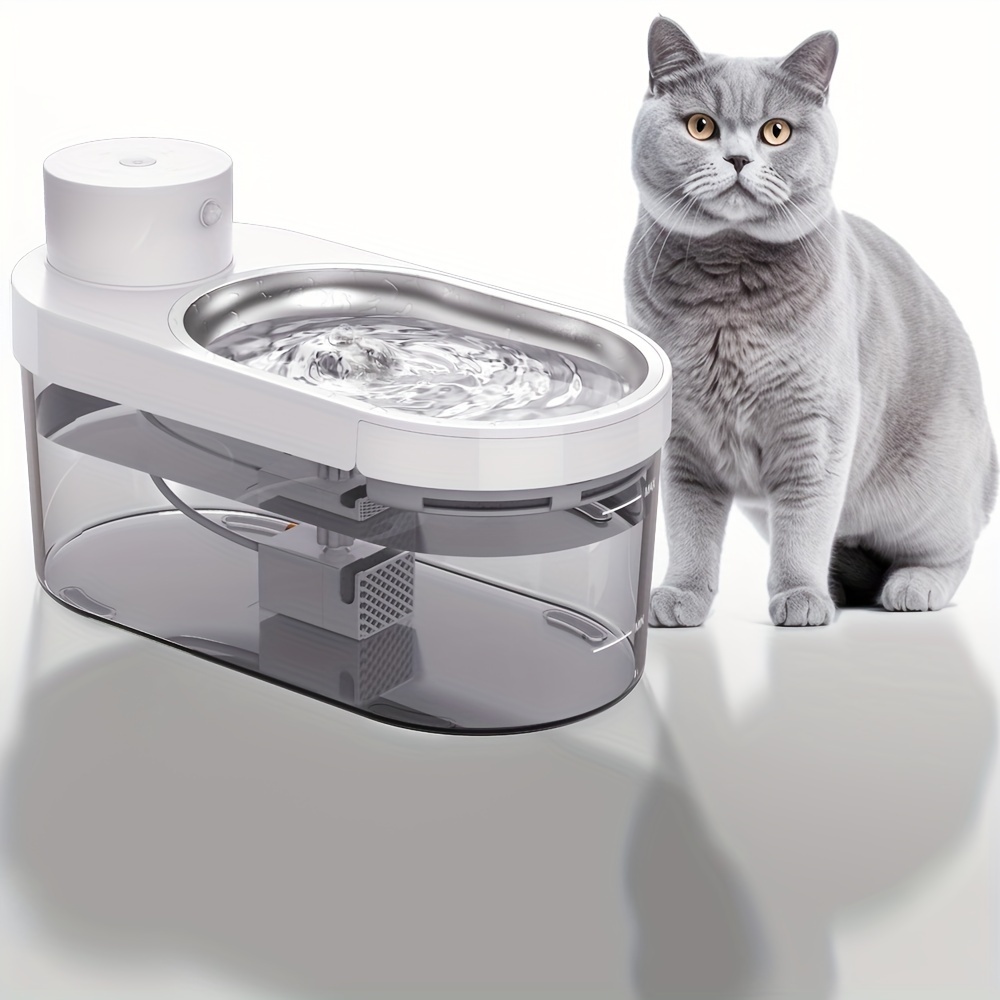 Cat Water Fountain Food Bowl Automatic Water Fountain For - Temu