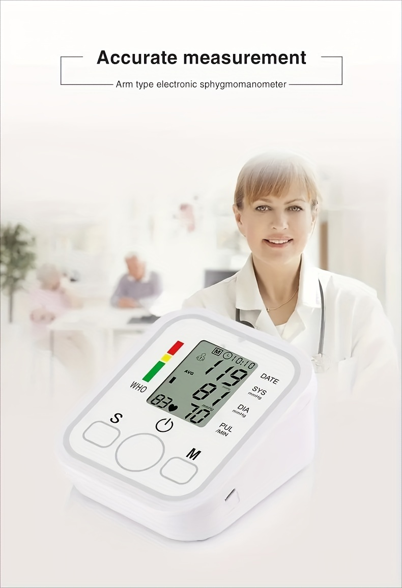 Blood Pressure Machine with Automatic Upper Arm Cuff, Accurate