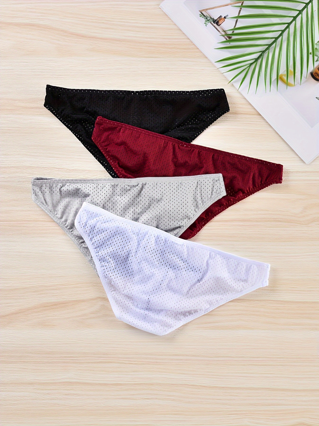 Lace Panties Soft Breathable Briefs Women Low Waist Hollow Out Ice Silk  Underwear Ladies Panties