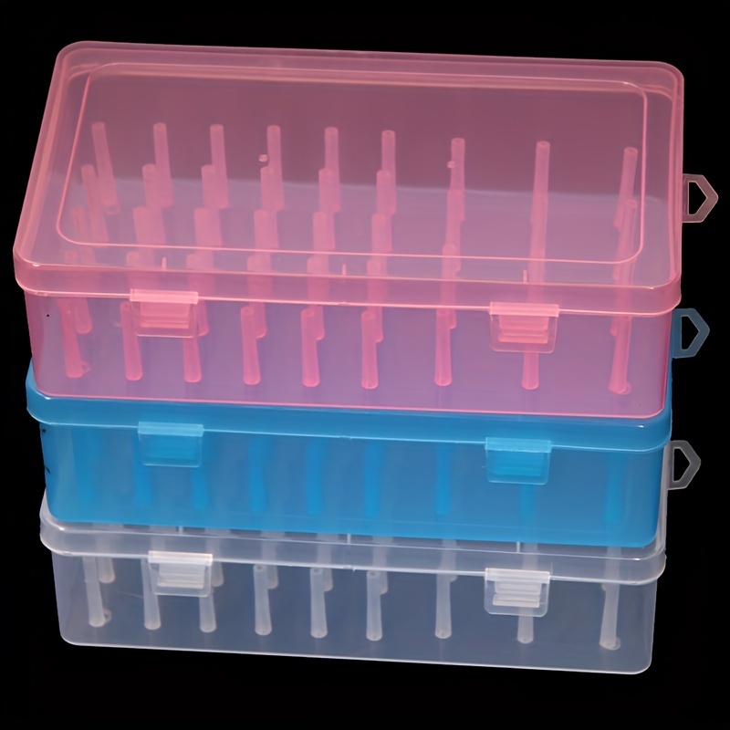 1pc 42 Axis Tool Box Plastic Transparent Thread Box Household