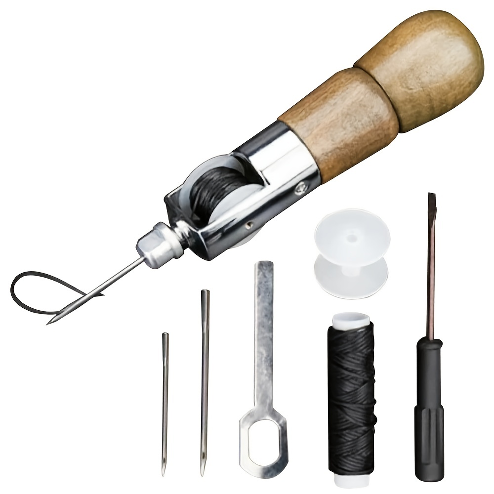 One Leather Craft Automatic Lock Stitching Sewing Awl Set With 2