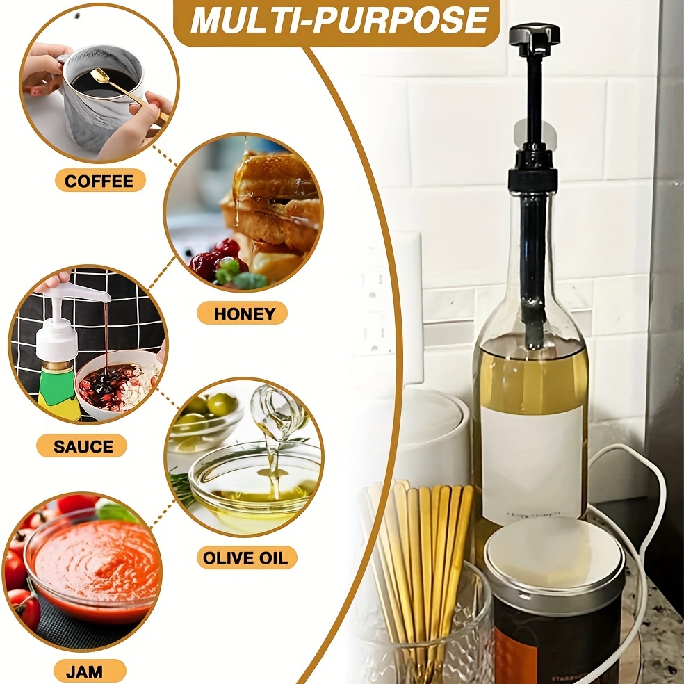 Bottle Pump, Syrup Pump, Sauce Bottle Pump, Coffee Syrup Pump Dispenser,  Creative Spice Bottle Pump Fits Bottles, Household Bottle Pump, Sauce Pump  Dispenser, Pump Dispenser, Multifunctional Pump Dispenser For Oil Bottle,  Kitchen