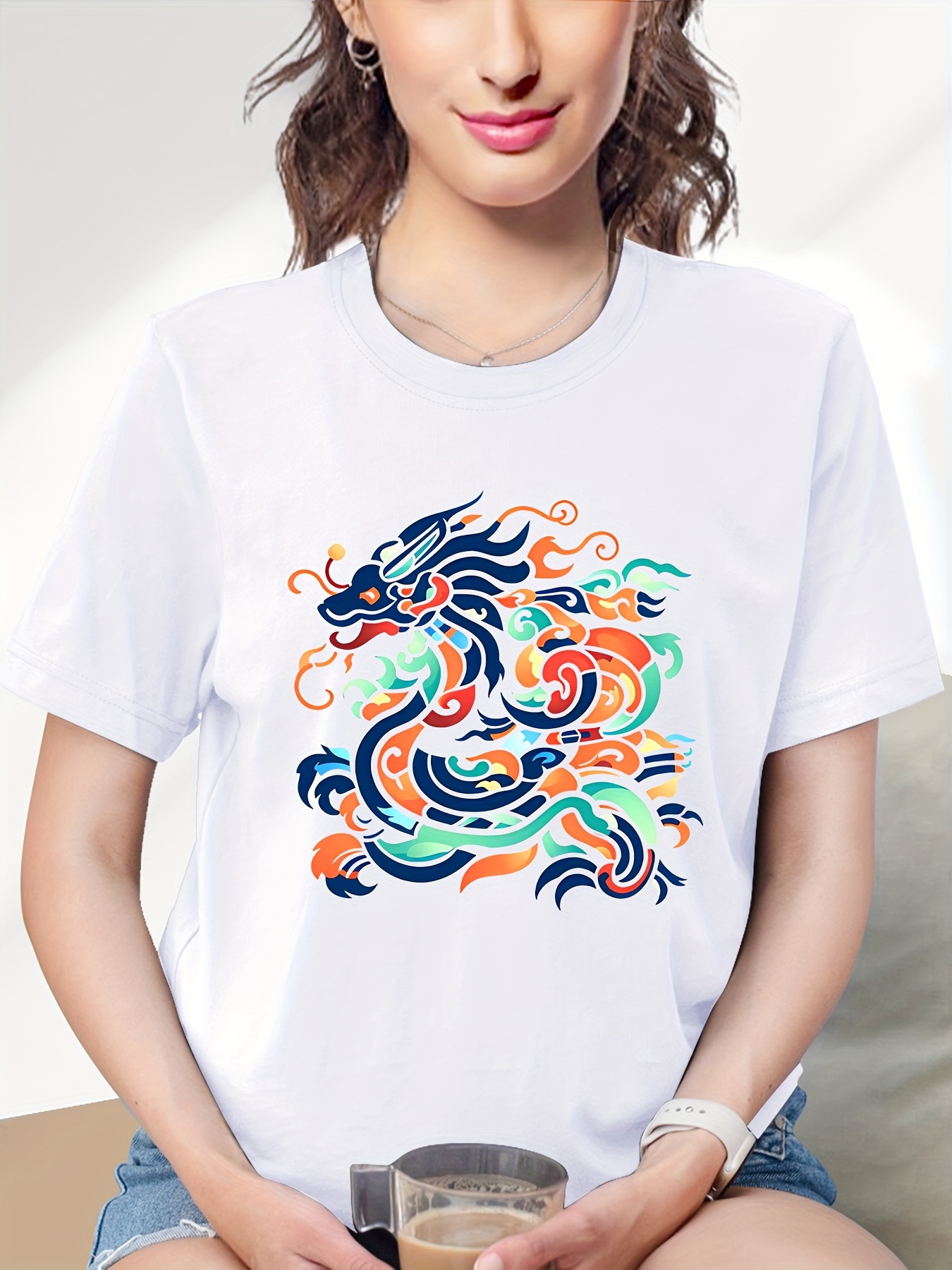 Men's Chinese New Year Dragon Print Fashion Breathable Soft - Temu Canada