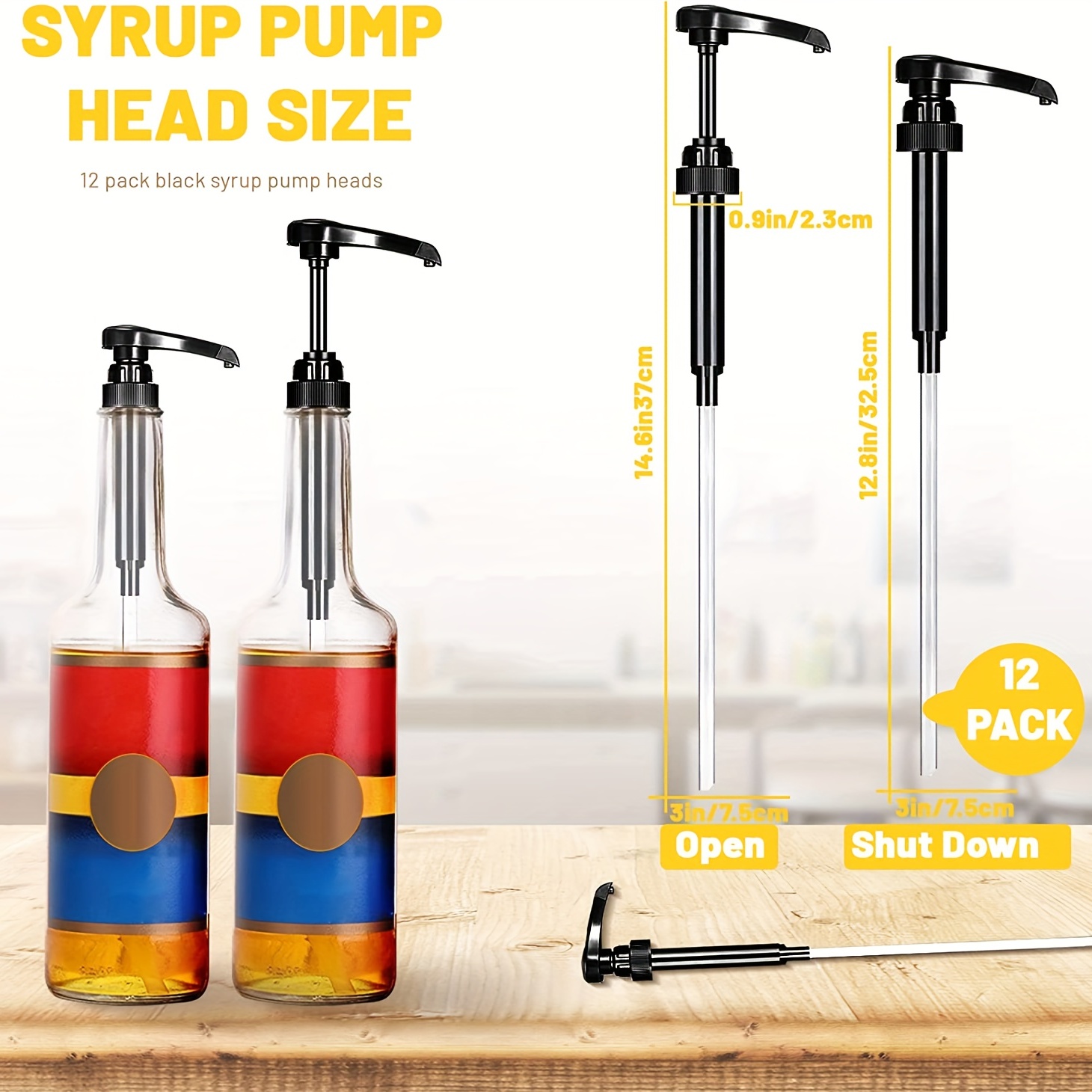 10pcs Pompe à sirop, Distributeur de pompe à sirop de café