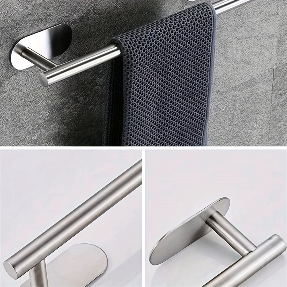 Stainless Steel Towel Bar Self adhesive Towel Rack For - Temu