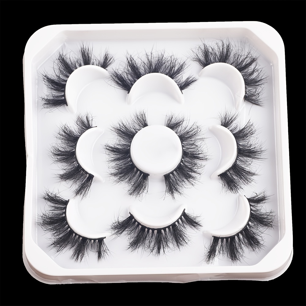 Mink Fluffy Eyelashes Natural Look Pack 5 Pairs