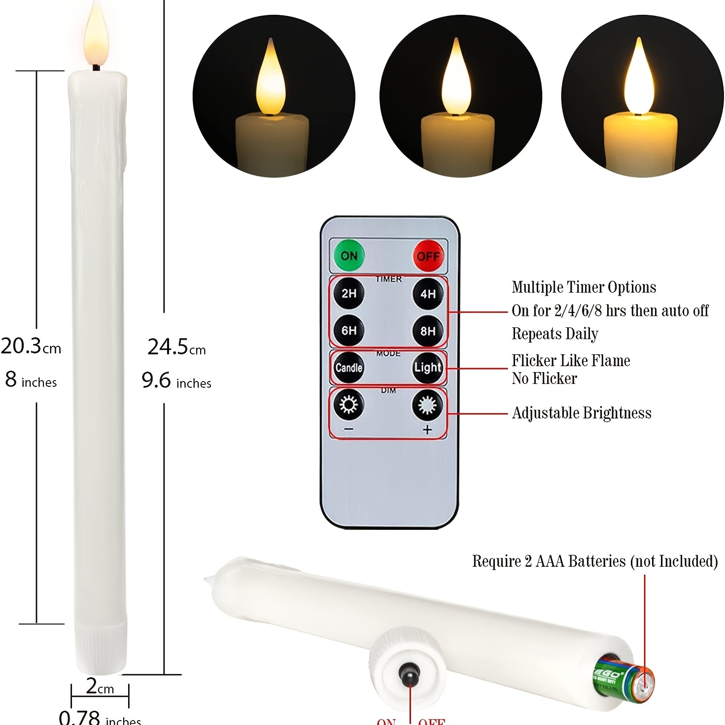 Walker Edison Flameless Taper Candle