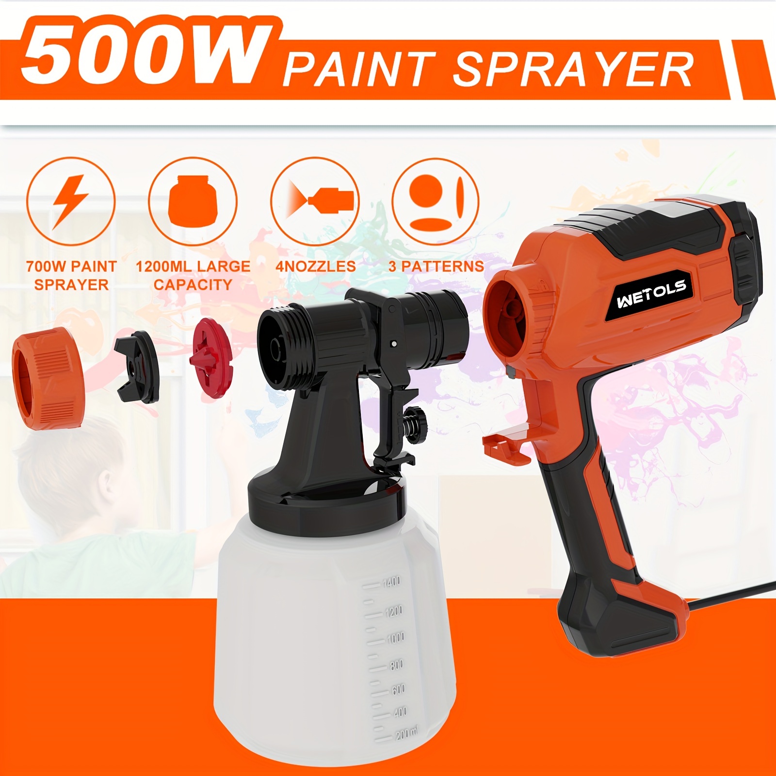 Tilswall 800W HVLP Paint Sprayer Electric Spray Gun review – look out  brushes, your days are numbered - The Gadgeteer