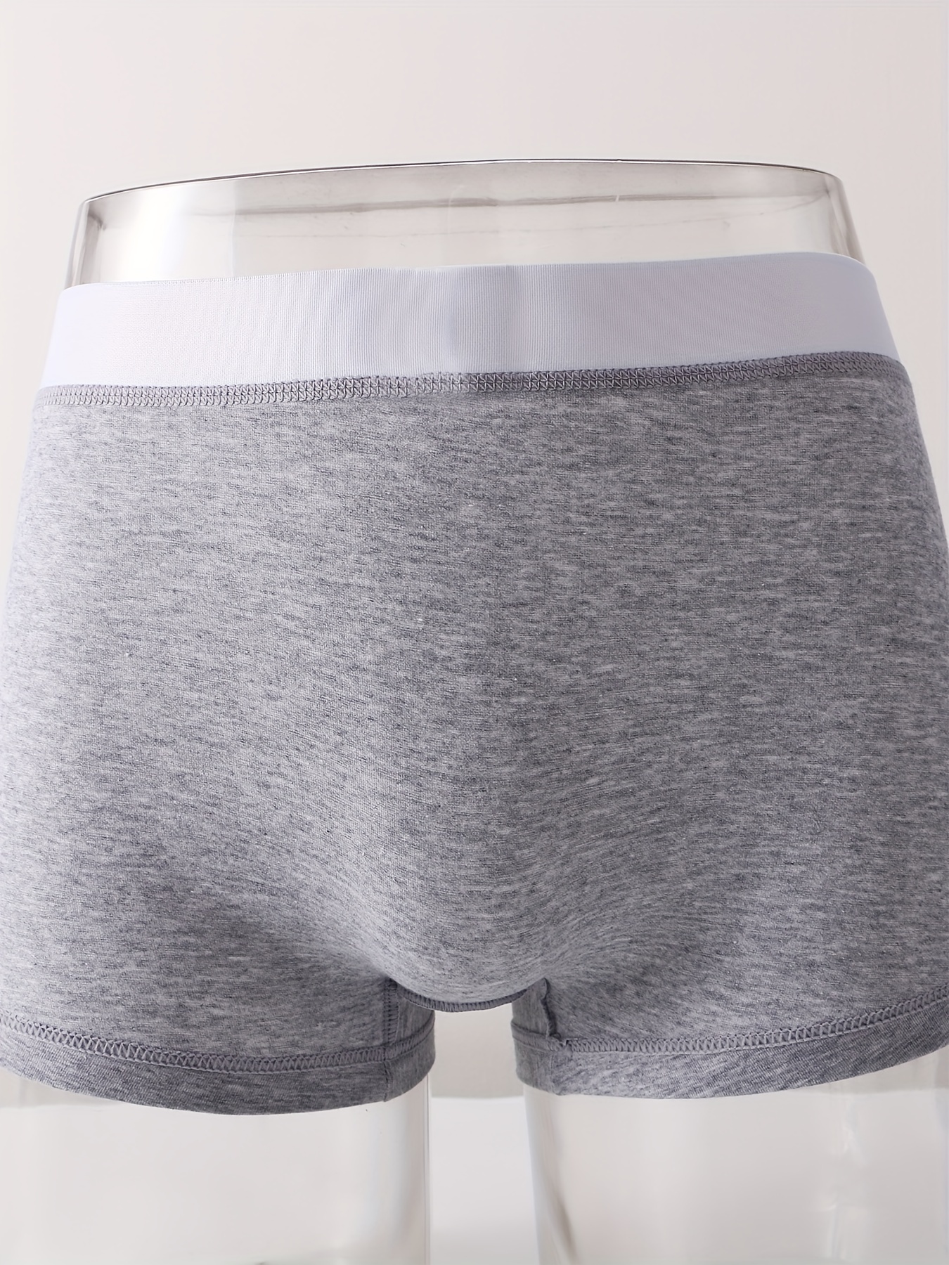 Men Underwear Boxer Briefs Panties Cotton Long Penis Pouch