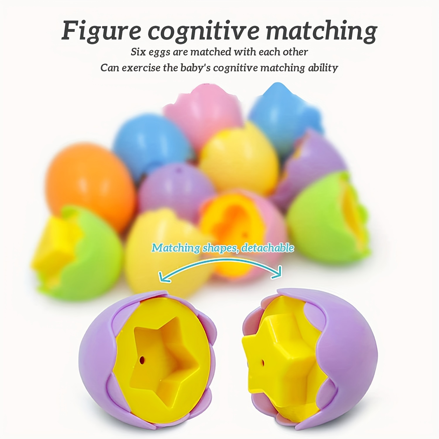 Learn shapes for kids with shape sorter cognitive and matching