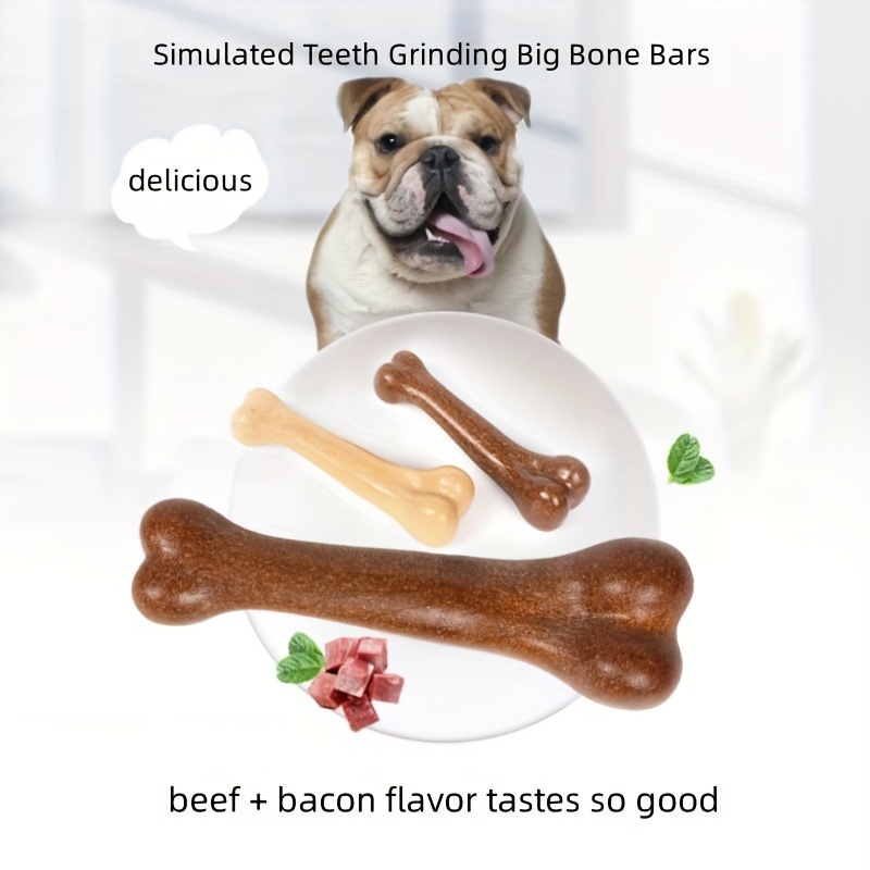 New Bone Shape Pet Dog Toy With Beef Flavor Interactive Dog - Temu