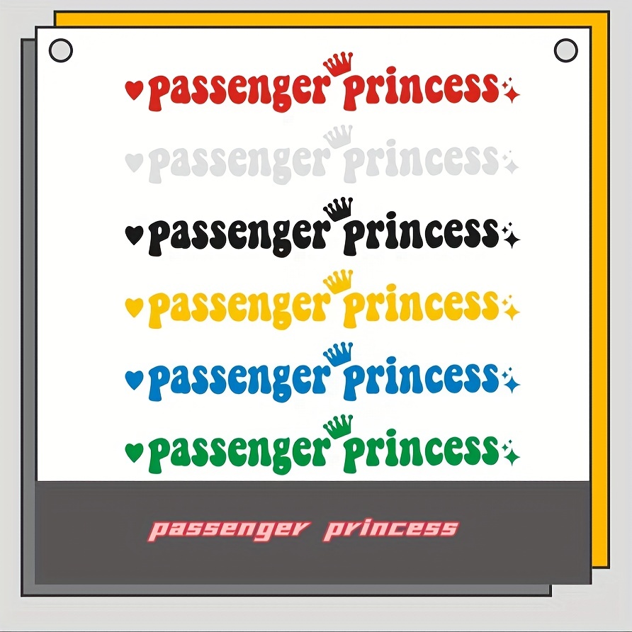 Passenger Princess Car Rearview Mirror Sticker Girl Cute Car - Temu