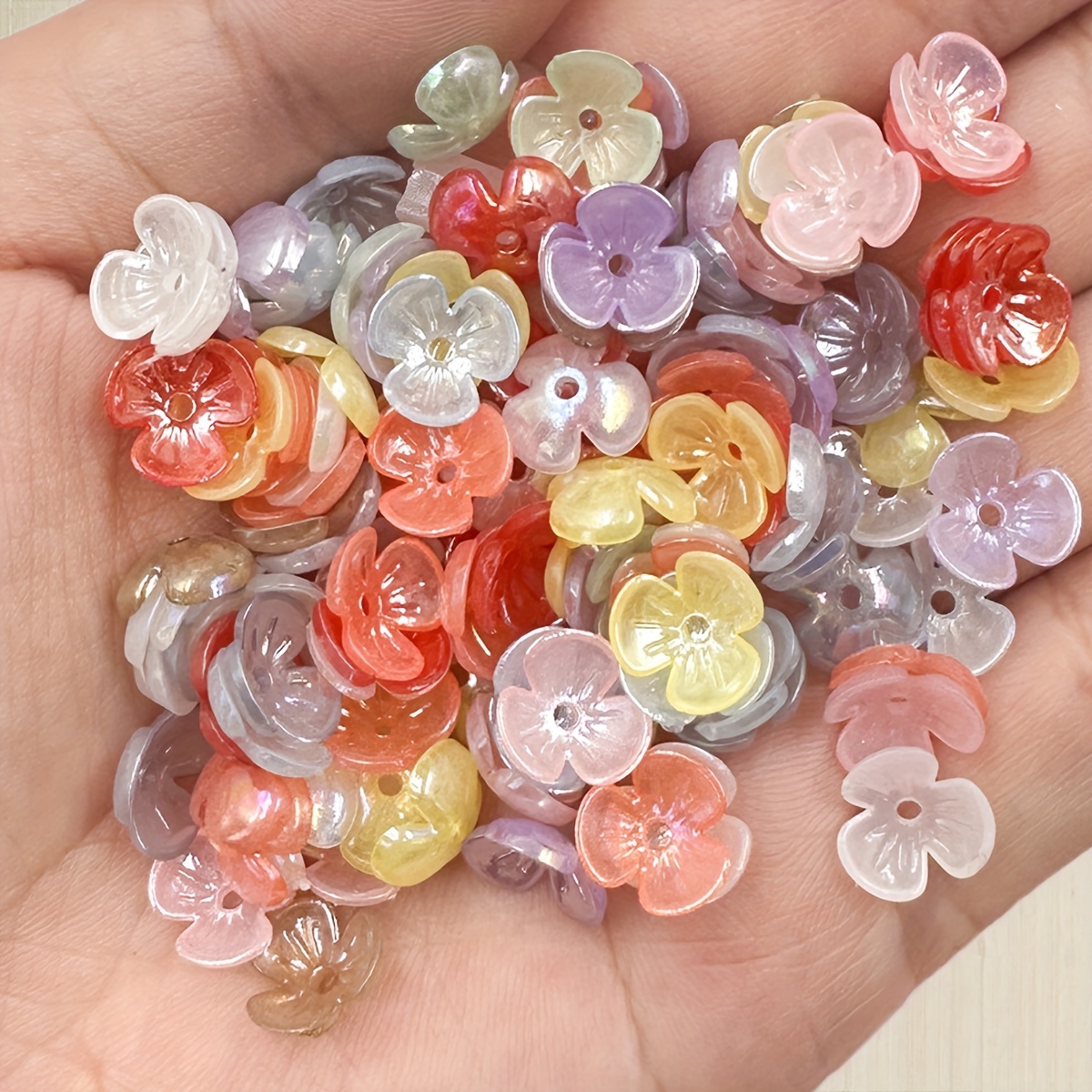 Butterfly Beads 50pcs Macaron Pearlescent Colorful Acrylic Beads For  Jewelry Making DIY Jewelry Hair Clip Decoration