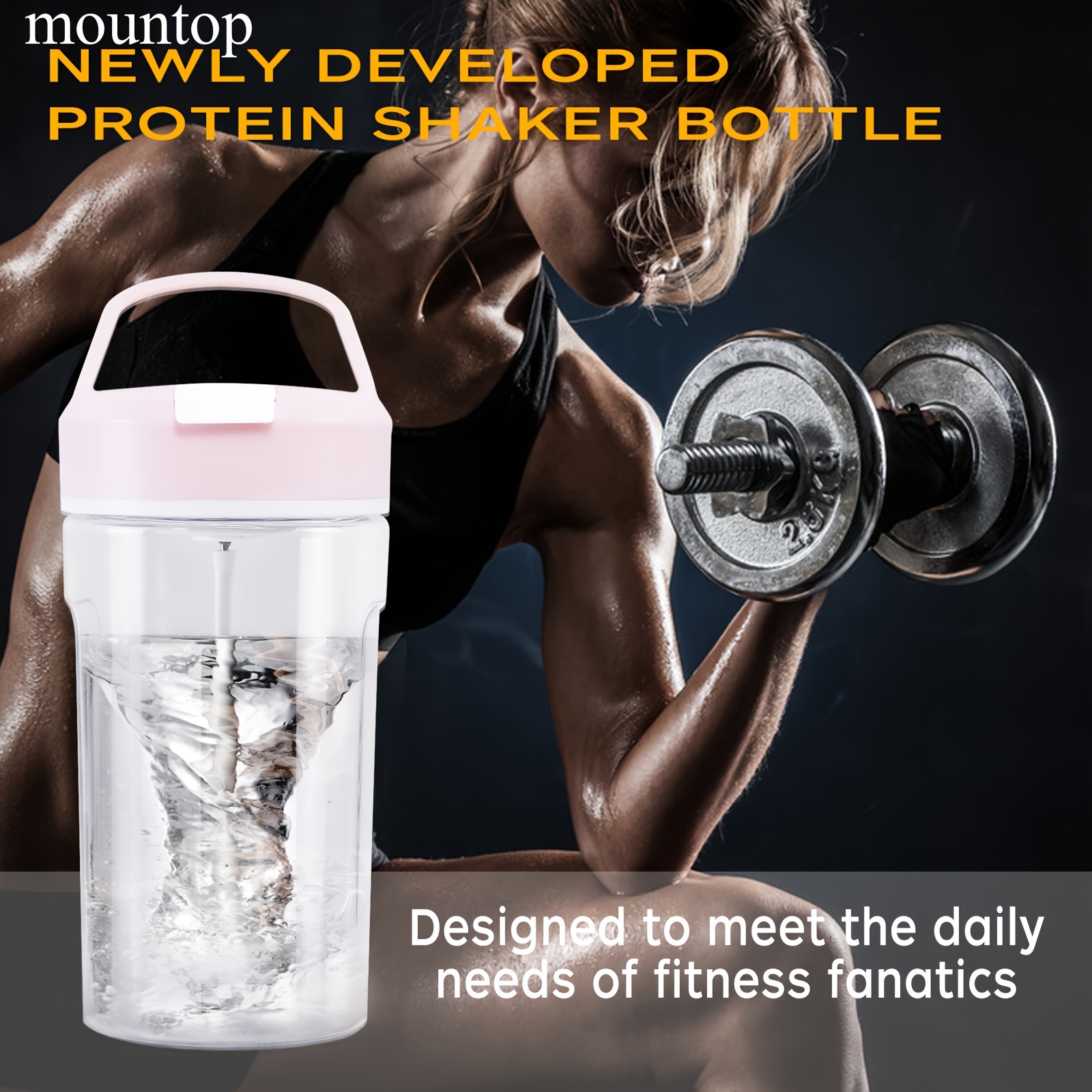 1pc, Electric Protein Shaker Bottle, 18oz Rechargeable Blender Bottles,  BPA-Free Shaker Cups For Protein Shakes, Portable Drink Mixer Gym  Accessories