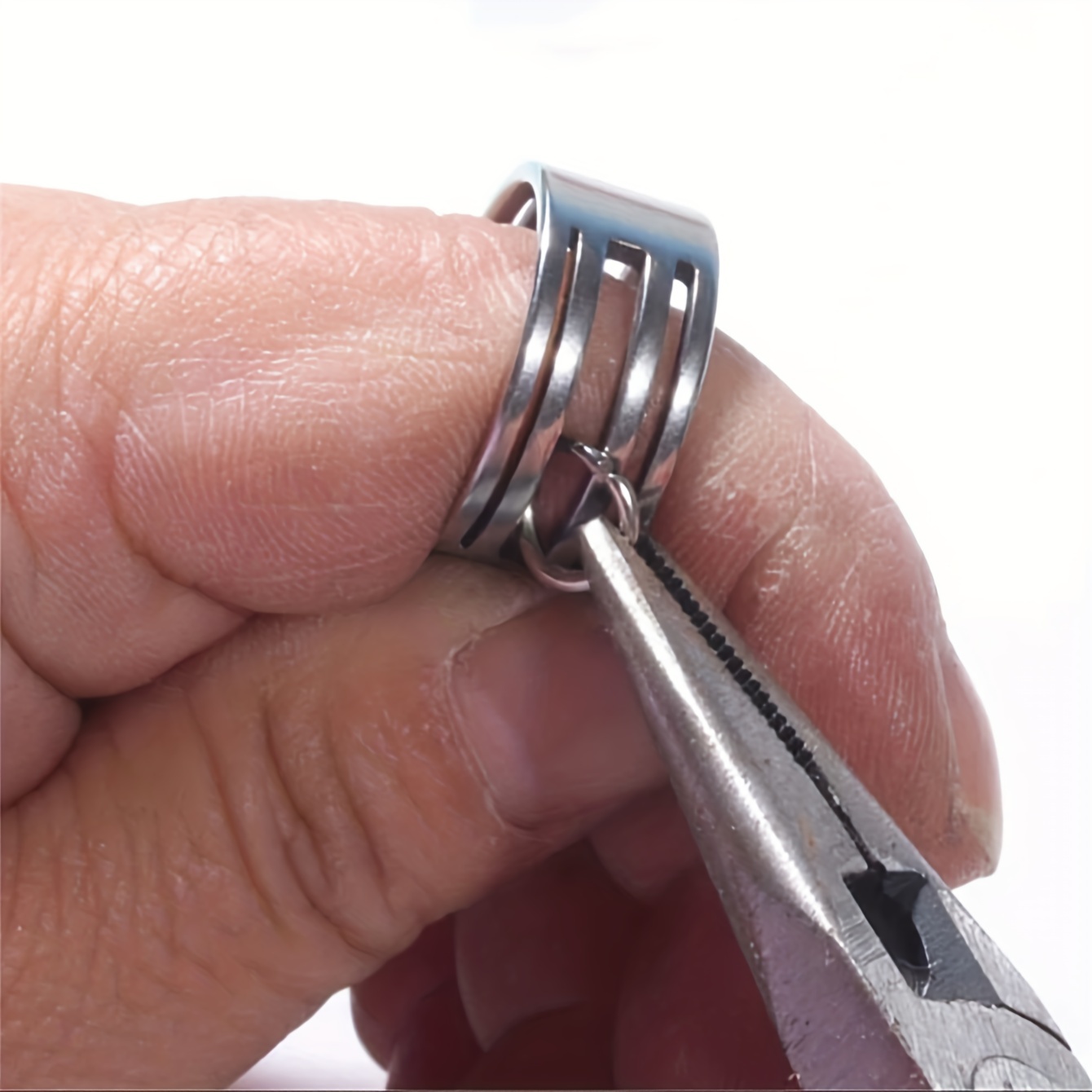  Medidores de joyería Medidor de anillos de hierro inoxidable  Herramienta de medición de tamaño de anillo de dedo Juego de calibrador de  anillos Modelos circulares con cinturón de medición de anillo