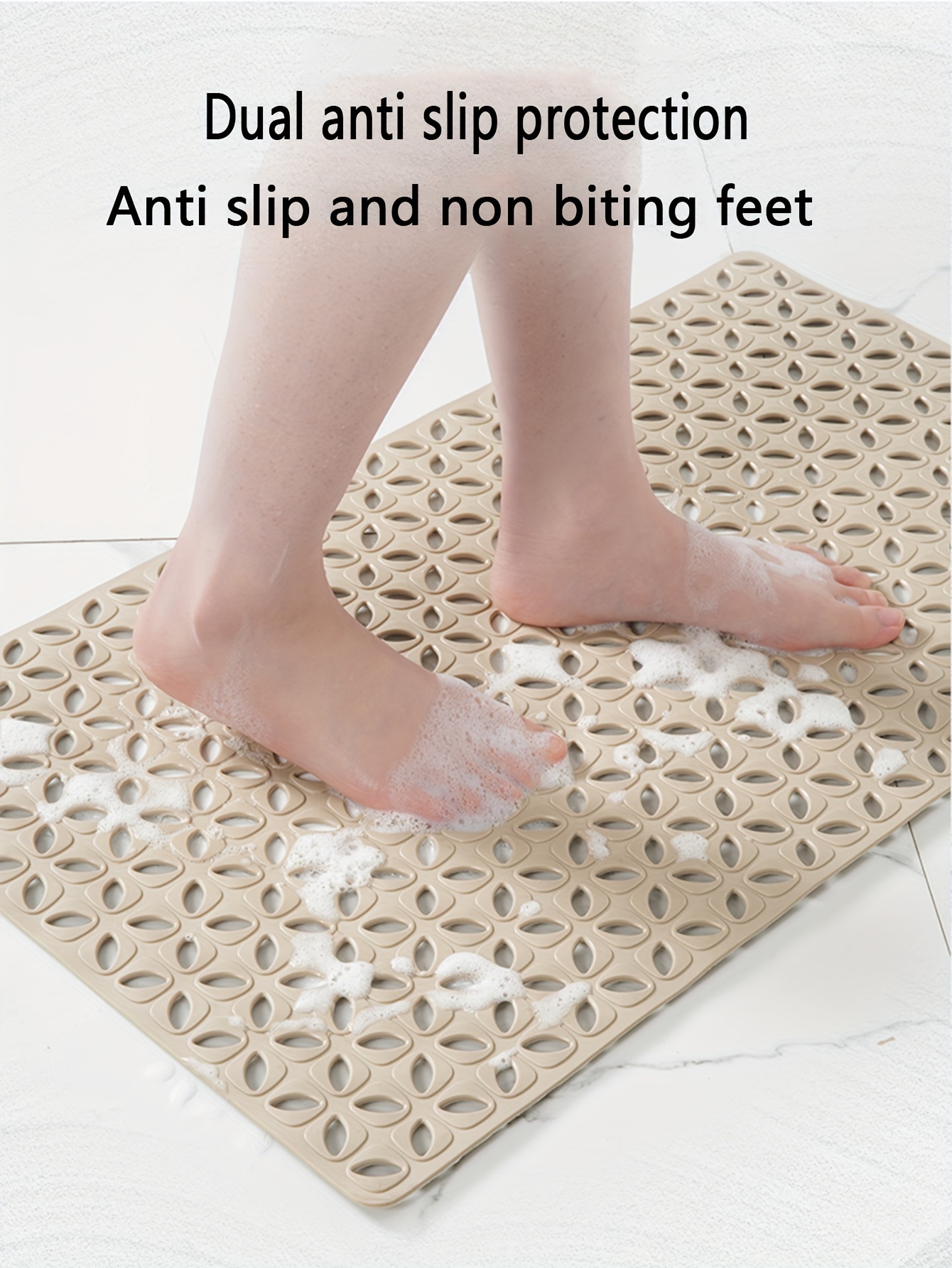 1pc Bathroom Anti-slip Mat Shower Room Washroom Bath Mat Tpe