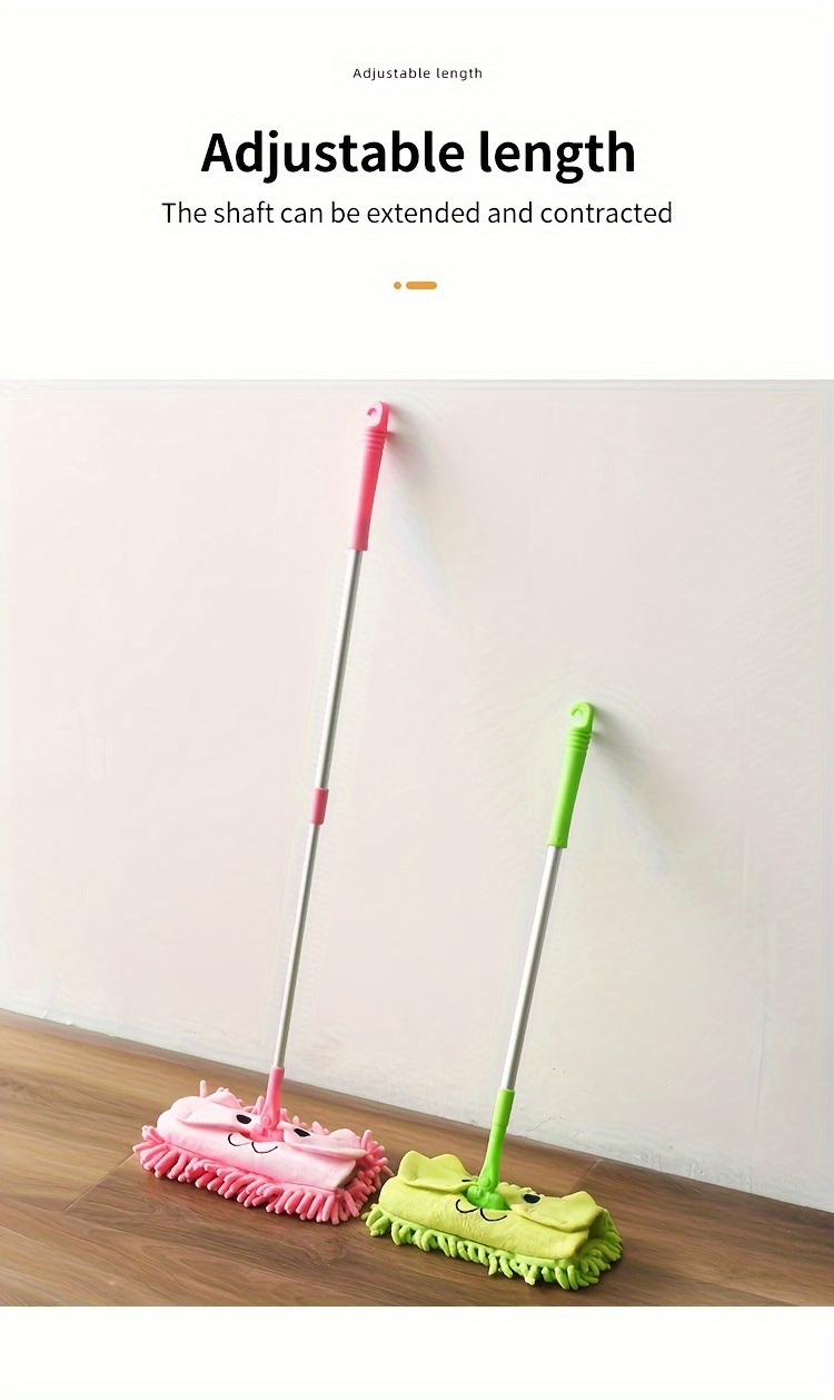 1pc cute cartoon mop small cleaning mop mini mop mop toys floor mopping toys portable mop wet and dry use for   cleaning supplies cleaning tool back to school supplies details 5