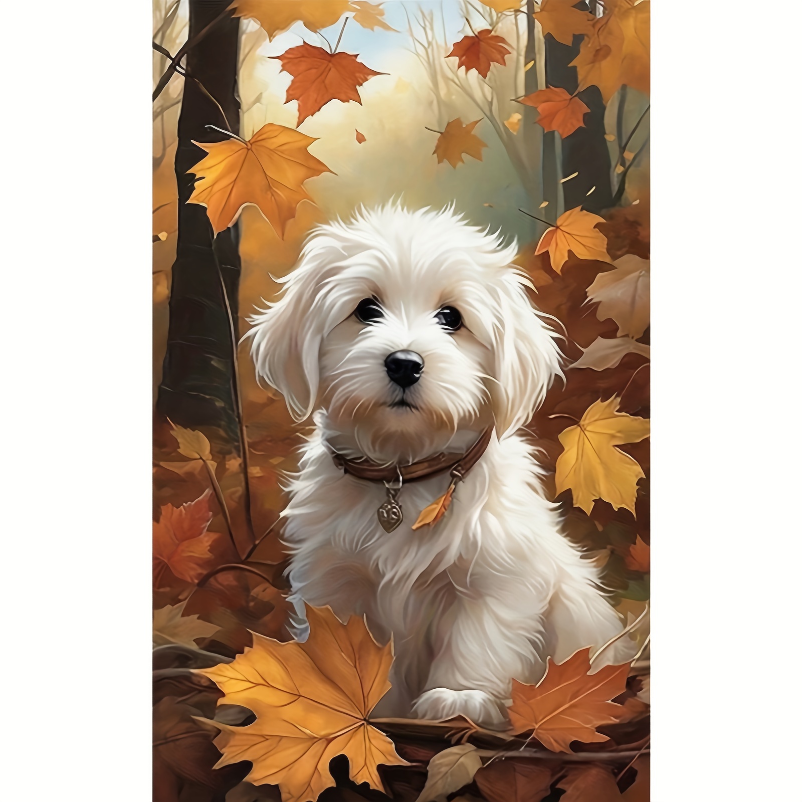 Maltese Dog Pet, 5D Diamond Painting Kits