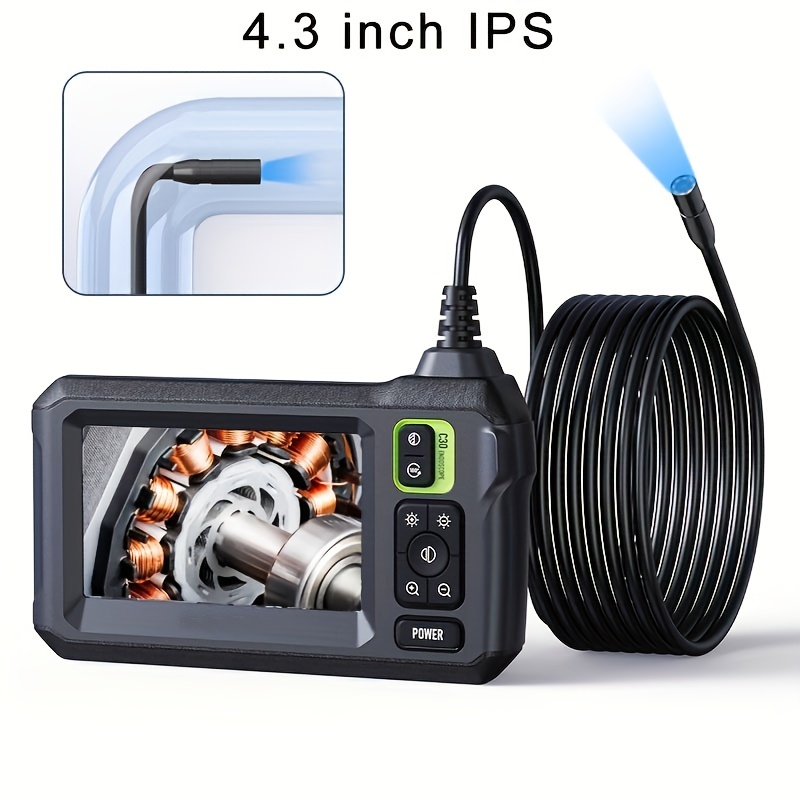 Telecamera Borescope Con Luce, Telecamera Per Fognatura, Telecamera  Portatile Con Schermo Ips Hd Da 4,3 Pollici, Resistente All'acqua Ip68,  Endoscopio A Serpente, Cavo Semirigido Di 16,5 Piedi Per Riparazione Auto,  Ristrutturazione Del