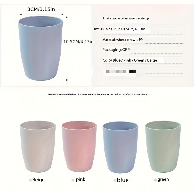 1pc PP Bathroom Tumbler, Minimalist Plain Gargle Cup For Bathroom