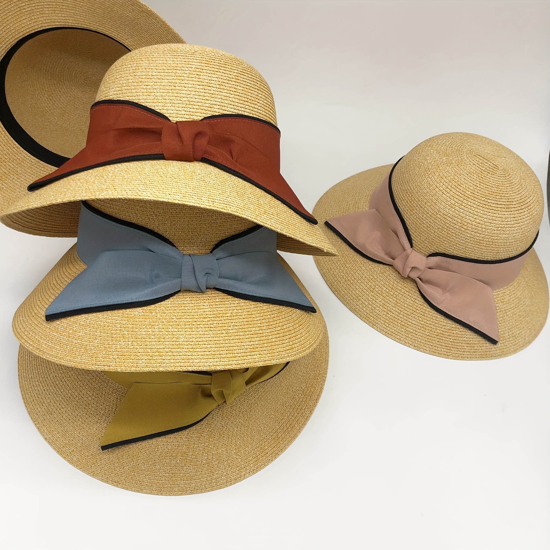Sombrero De Paja Para Mujer Plegable Para Playa