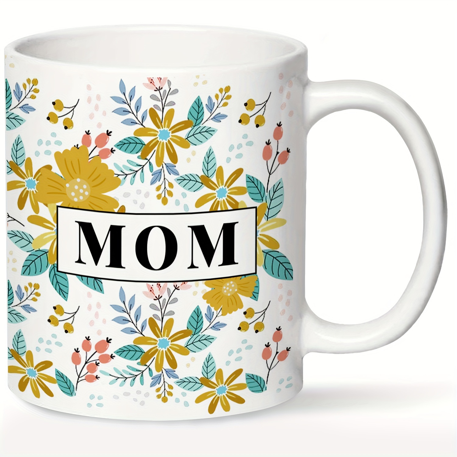 Best Mom Ever Coffee Mug - Mother's Day Gift - Coffee Mug Floral Gift for  Mom